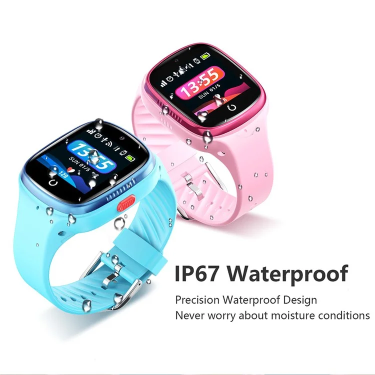 LT06 1.4 inch IPS Touch Screen GPS 4G Smart Watch IP67 Waterproof Watch with HD Camera Alarm Clock for Kids - Blue