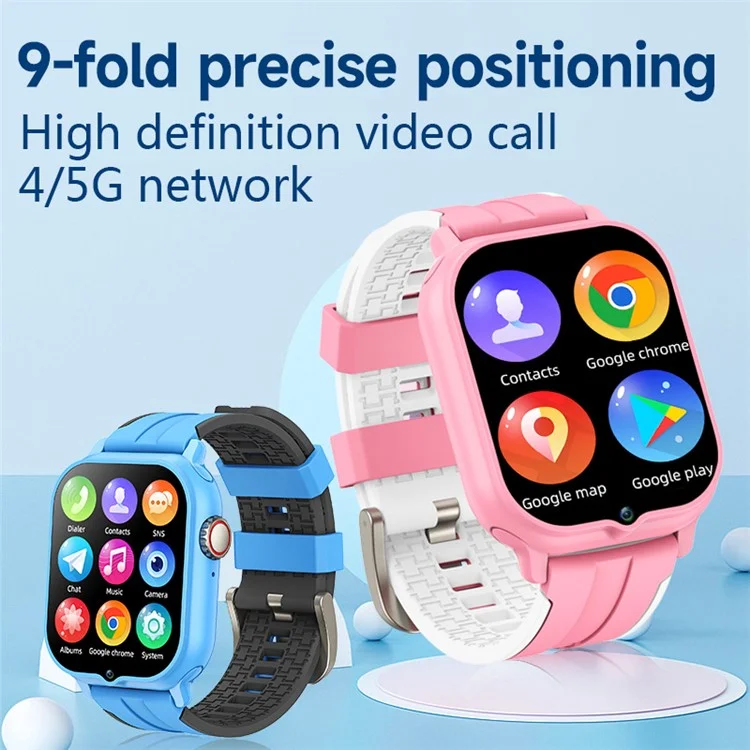 T9 1.89-Inch Display Smart Watch SOS 4G SIM Card 2GB+32GB Children Watch - Black