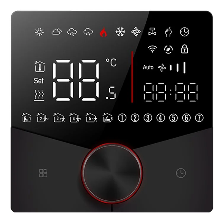 BHT-009GALW Tuya APP Control WiFi Smart Heating Thermostat LCD Display Weekly Programmable Digital Temperature Controller - Black