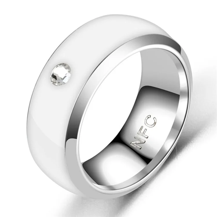 NFC Smart Ring Couple Stainless Steel Finger Rings...