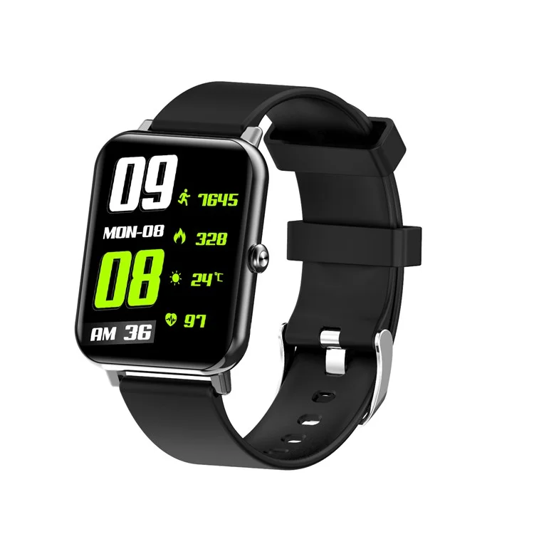 F15 Pro 1.69inch Full Touch Screen Sport Fitness Watch Smart Bracelet Band Waterproof for Android iOS - Black