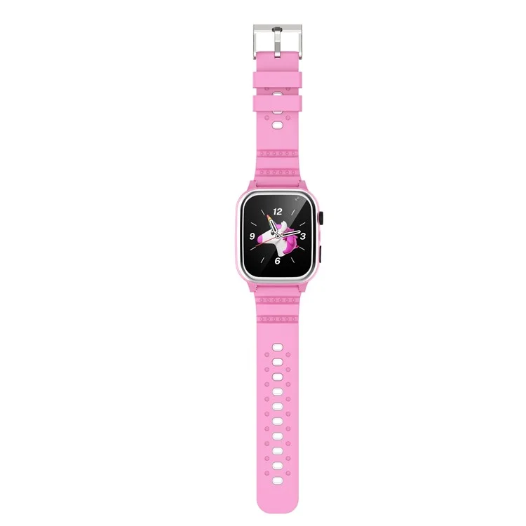 D02T 1.44 inch HD Touch Screen Smart Watch with 26 Mini Games Silicone Strap Electric Bracelet for Kids - Pink