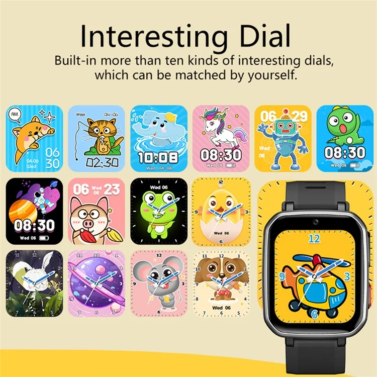 H9 Children Smart Watch Game Music Step Counting Dual Camera Rechargeable Kids Wrist Watch - Pink