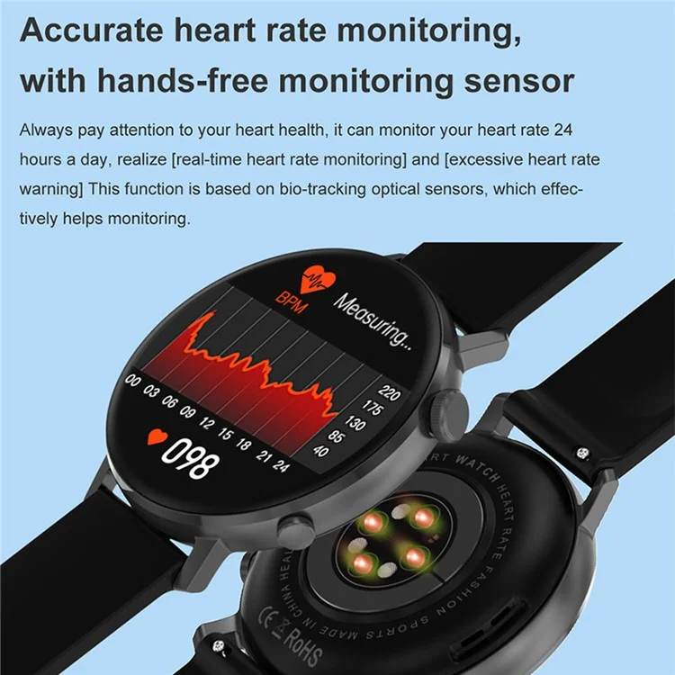 DT88 Max 1.45-inch AMOLED Round Screen Smart Watch Heart Rate Blood Pressure Monitor Sports Bracelet - Black