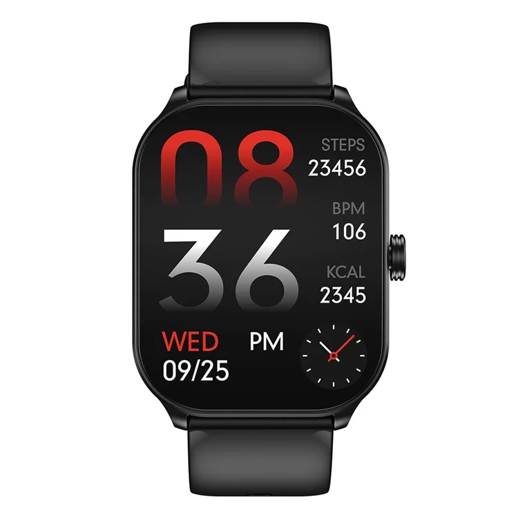 CY900 2.1-inch Square Screen Smart Watch Health Monitor Bluetooth Call Fitness Bracelet (APP: CO FIT) - Black