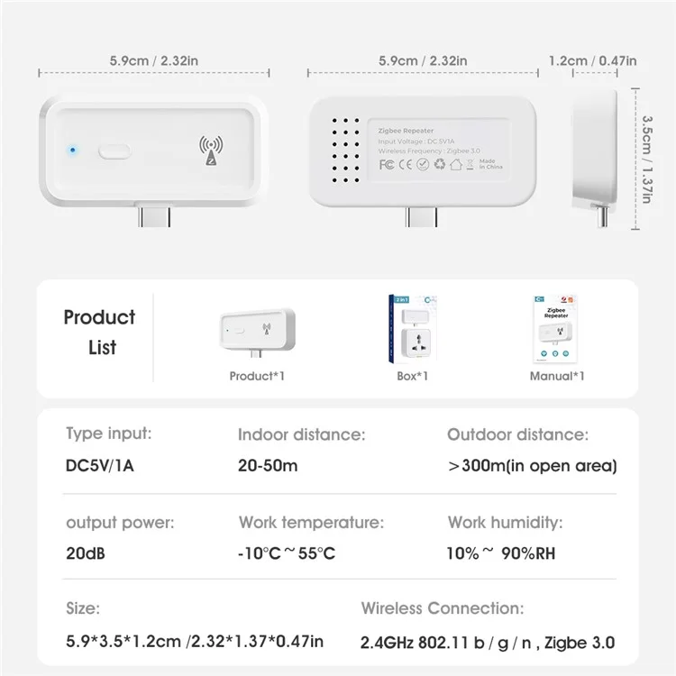 MG-ZJQ100 Tuya Zigbee Repeater Voice Control Smart Home Signal Amplifier Extender