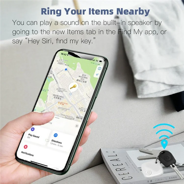 F2 Sualio Tag Find My Wireless Smart Tag Bluetooth Luggage Tracker Wallet Key Locator - Gold