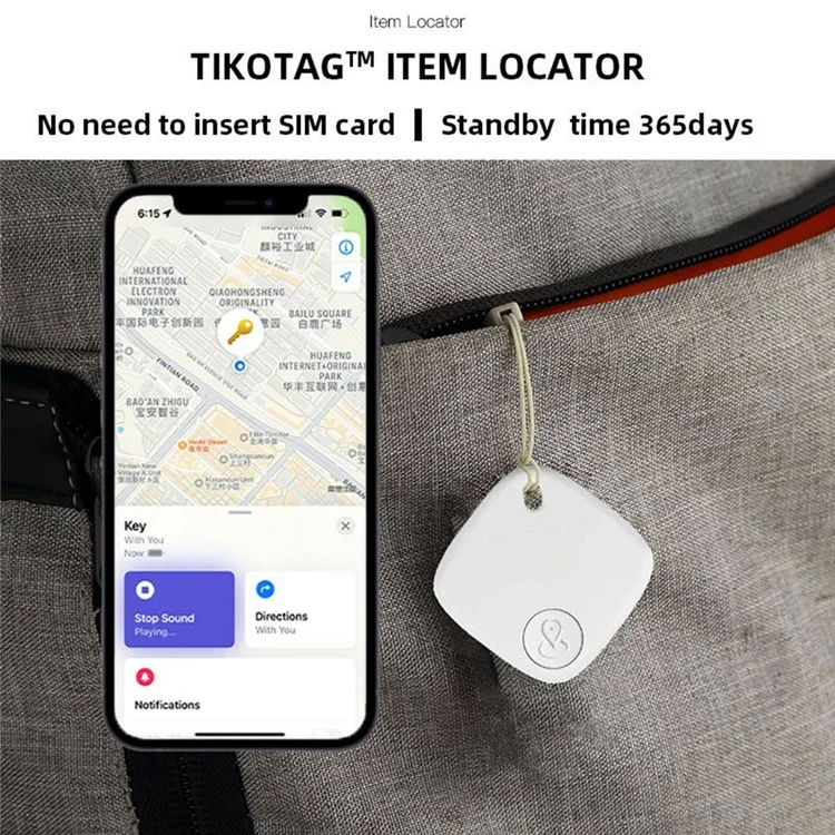 F2 Sualio Tag Find My Wireless Smart Tag Bluetooth Luggage Tracker Wallet Key Locator - Gold