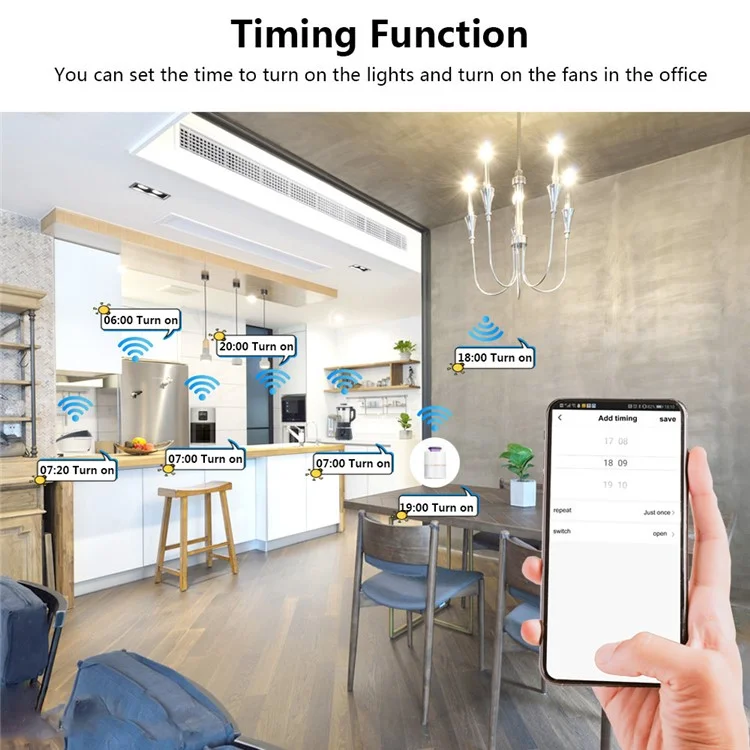 DS-101JL-2 2 Gang WiFi + Bluetooth Dual Mode APP Voice Control Smart Touch Wall Switch - White