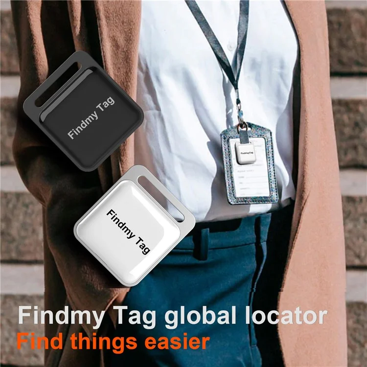 F1 Findmytag GPS Pet Dog Cat Tracker Global Bluetooth Anti-Lost Locator for iOS Android - White