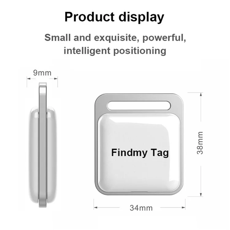 F1 Findmytag GPS Pet Dog Cat Tracker Global Bluetooth Anti-Lost Locator for iOS Android - White